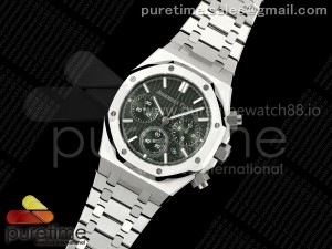 Royal Oak Chrono 26240 SS BF Best Edition Green Dial on SS Bracelet A7750