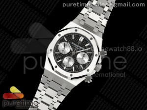 Royal Oak Chrono 26240 SS BF Best Edition Black/Silver Dial on SS Bracelet A7750