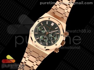 Royal Oak Chrono 26240 RG BF Best Edition Green Dial on RG Bracelet A7750