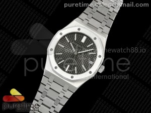 Royal Oak 41mm 15510 SS TKF 1:1 Best Edition Gray Dial on SS Bracelet SA4302 Super Clone