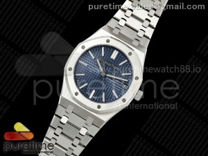 Royal Oak 41mm 15510 SS TKF 1:1 Best Edition Blue Dial on SS Bracelet SA4302 Super Clone