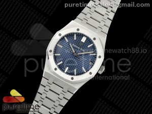 Royal Oak 41mm 15500 SS TKF 1:1 Best Edition Blue Dial on SS Bracelet SA4302 Super Clone