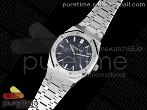 Royal Oak 15500 SS APSF 1:1 Best Edition Blue Dial on SS Bracelet SA4302 Super Clone V2 (SW Dial)