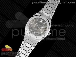 Royal Oak 15510 SS APSF 1:1 Best Edition Gray Dial on SS Bracelet SA4302 Super Clone V2 (SW Dial)