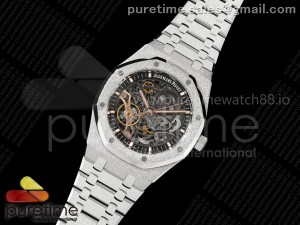 Royal Oak 41mm Openworked 15407 SS Frosted THBF 1:1 Best Edition on SS Bracelet SA3132 V2