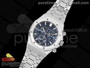 Royal Oak Chrono 26240 SS APSF 1:1 Best Edition Blue Dial on SS Bracelet SA4401 Super Clone