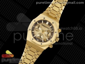 Royal Oak Chrono 26240 YG APSF 1:1 Best Edition YG Smoke Dial on YG Bracelet SA4401 Super Clone