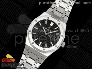 Royal Oak 41mm 15500 SS RSF 1:1 Best Edition Black Dial on SS Bracelet SA4302 Super Clone