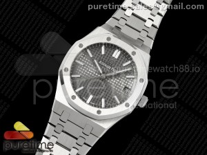 Royal Oak 41mm 15500 SS RSF 1:1 Best Edition Gray Dial on SS Bracelet SA4302 Super Clone