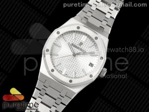 Royal Oak 41mm 15500 SS RSF 1:1 Best Edition Silver Dial on SS Bracelet SA4302 Super Clone