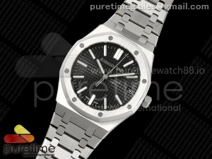 Royal Oak 41mm 15510 SS RSF 1:1 Best Edition Black Dial on SS Bracelet SA4302 Super Clone
