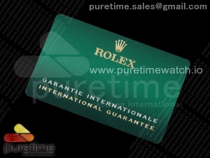 Custom Made Rolex Warranty Card with NFC