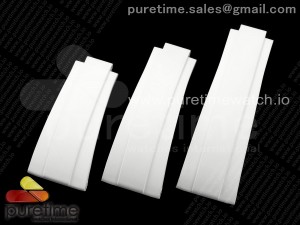 White Oysterflex Strap Lug Size: 20mm (For Daytona, YM40)
