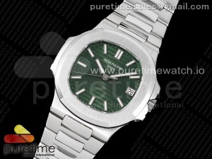 Nautilus 5711/1A 3KF 1:1 Best Edition Green Textured Dial on SS Bracelet A324 Super Clone V2