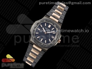 Nautilus 5711 DIW Carbon DIWF 1:1 Best Edition Black Textured Dial on Carbon/RG Bracelet 324CS