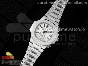 Nautilus 5980 SS PPF Best Edition White Dial on SS Bracelet A28-520