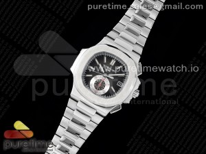 Nautilus 5980 SS PPF Best Edition Black Dial on SS Bracelet A28-520