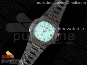 Nautilus 5711 DIW Carbon DIWF 1:1 Best Edition Tiffany Blue Textured Dial on Carbon/PVD Bracelet 324CS