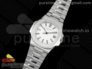 Nautilus 5711 BPF 1:1 Best Edition White Textured Dial on SS Bracelet A324