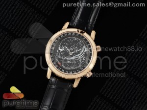 Grand Complications 6102 RG GRF Best Edition Black Dial on Black Leather Strap A240