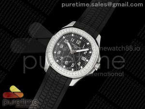 Aquanaut 5267 SS PPF 1:1 Best Edition Black Textured Dial on Black Rubber Strap Ronda Quartz