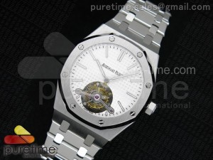 Royal Oak 41mm Tourbillon SS Silver Dial on SS Bracelet