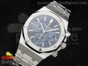 Royal Oak Chronograph SS Blue Textured Dial on SS Bracelet A7750