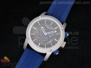 Sports Chrono SS Gray Dial on Blue Rubber Strap ISA Quartz