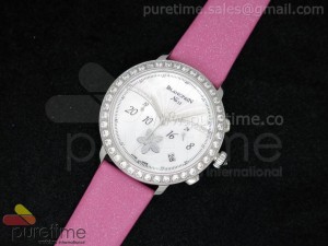 Unveils Chono SS White MOP Dial on Pink Fabric Strap JAP Quartz