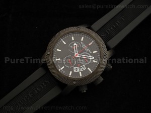 Sport Chronograph PVD on Black Rubber Strap