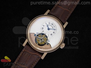 Grande Complication Jubilee Tourbillon RG White Dial on Brown Leather Strap 