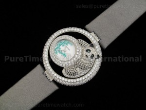 Le Cirque Animalier de Cartier la Panda SS on Black Strap