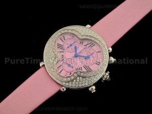 Pasha Special Edition Full Diamond Chronograph Pink