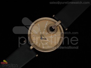 Captive de Cartier RG RG Dial on Black Fabric Strap ETA Quartz