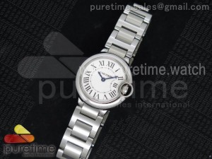 Ballon Bleu Ladies SS White Dial on SS Bracelet Ronda Quartz