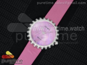 Tourbillon Volant SS Pink MOP Dial on Pink Fabric Strap Ronda Quartz