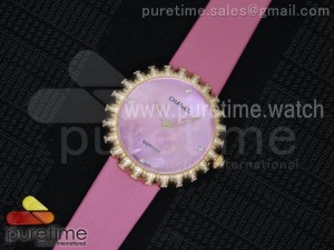 Tourbillon Volant RG Pink MOP Dial on Pink Fabric Strap Ronda Quartz