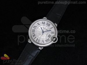 Ballon Bleu 36mm SS White Dial on Black Leather Strap Swiss ETA2671