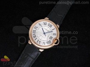 Ballon Bleu 36mm RG White Dial on Black Leather Strap Swiss ETA2671