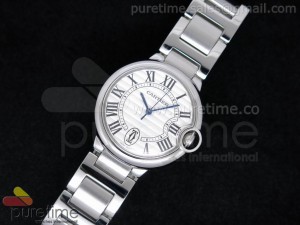 Ballon Bleu 36mm SS White Texture Dial on SS Bracelet ETA2671