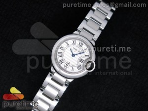 Ballon Bleu 28.5mm Ladies SS White Textured Dial on SS Bracelet Ronda Quartz