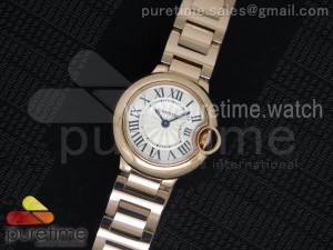 Ballon Bleu 28mm Ladies RG Silver Dial on RG Bracelet Ronda Quartz