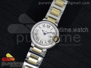 Ballon Bleu 28mm Ladies SS White Dial on SS/YG Bracelet Ronda Quartz