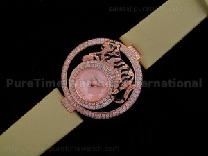 Le Cirque Animalier de Cartier la Panthere RG on Yellow Strap