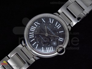 Ballon Bleu 42mm SS Black Roman Dial on SS Bracelet A2824