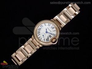 Ballon Bleu Ladies RG White Dial on Bracelet Swiss Quartz