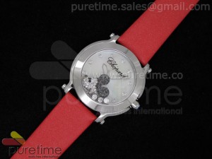 Happy Mickey SS on Red Nylon Strap Swiss Quartz