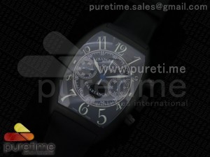 Casablanca Chrono PVD Black Dial on Black Rubber Strap ETA7753