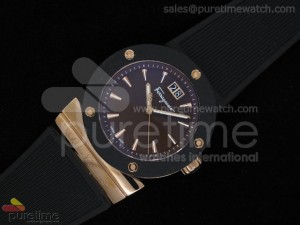 Gaucino Men RG Rubberclad Brown Dial Rubber Strap