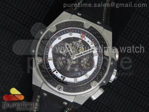 Big Bang King Power F1 Suzuka Skeleton Dial on Black Gummy Strap A7750